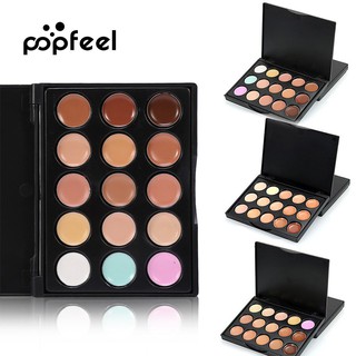 Bảng kem che khuyết điểm popfeel 15 màu đa năng