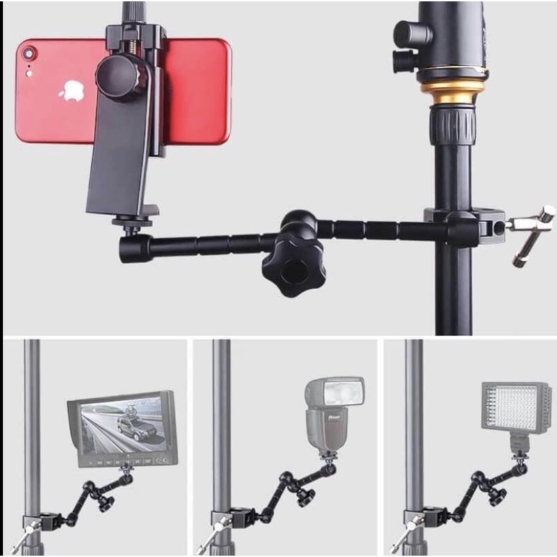 Magic Arm 11 inch khớp nối đa năng + kẹp con cua