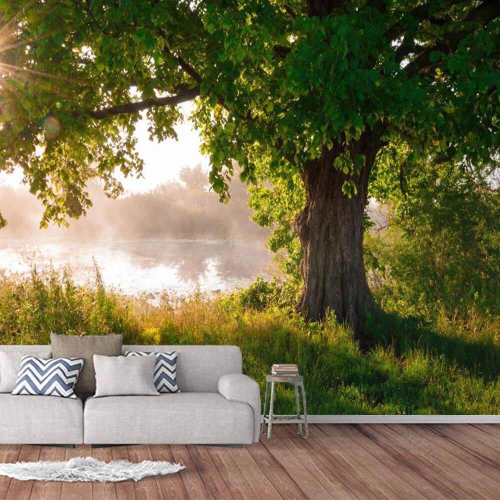 Giấy Dán Tường Trang Trí Hình Phong Cảnh Bãi Biển Lớn Tùy Chỉnh