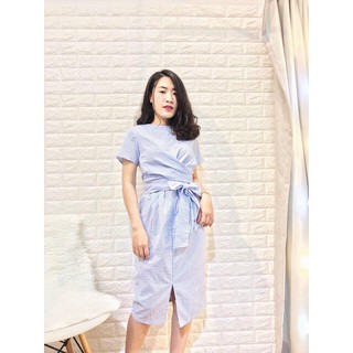 Đầm caro cột nơ Helly Dress