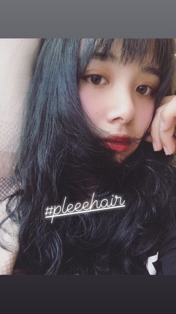 [KHÔNG TẨY] Thuốc nhuộm tóc màu XANH DƯƠNG ĐEN/XANH THAN+kèm oxy trợ dưỡng và găng tay | BigBuy360 - bigbuy360.vn