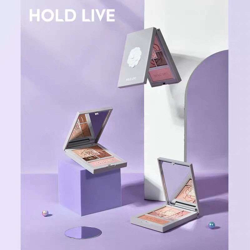 Bảng phấn mắt 6 màu HOLD LIVE kèm phấn má highlight Favorite Silk Satin Eyeshadow tông cam đào hồng đất HL399 HLIV68 | BigBuy360 - bigbuy360.vn