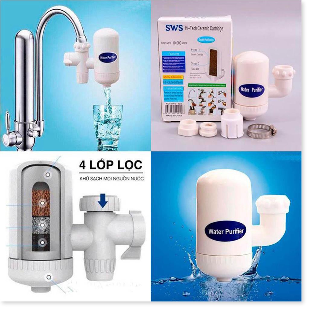 Xả kho sập sàn ⚡ Vòi lọc nước trực tiếp ⭐ Đầu lọc nước tại vòi SWS Water Purifier ⭐ bảo hành uy tín