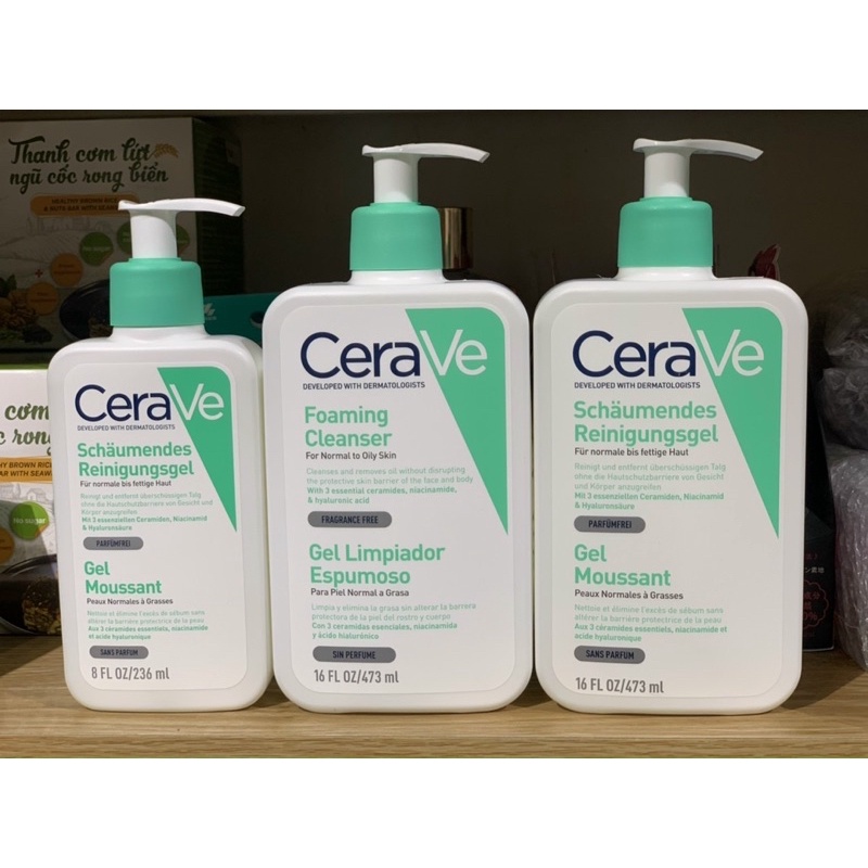 [Chính hãng] Sữa rửa mặt CERAVE cho da dầu, da khô, nhạy cảm | BigBuy360 - bigbuy360.vn