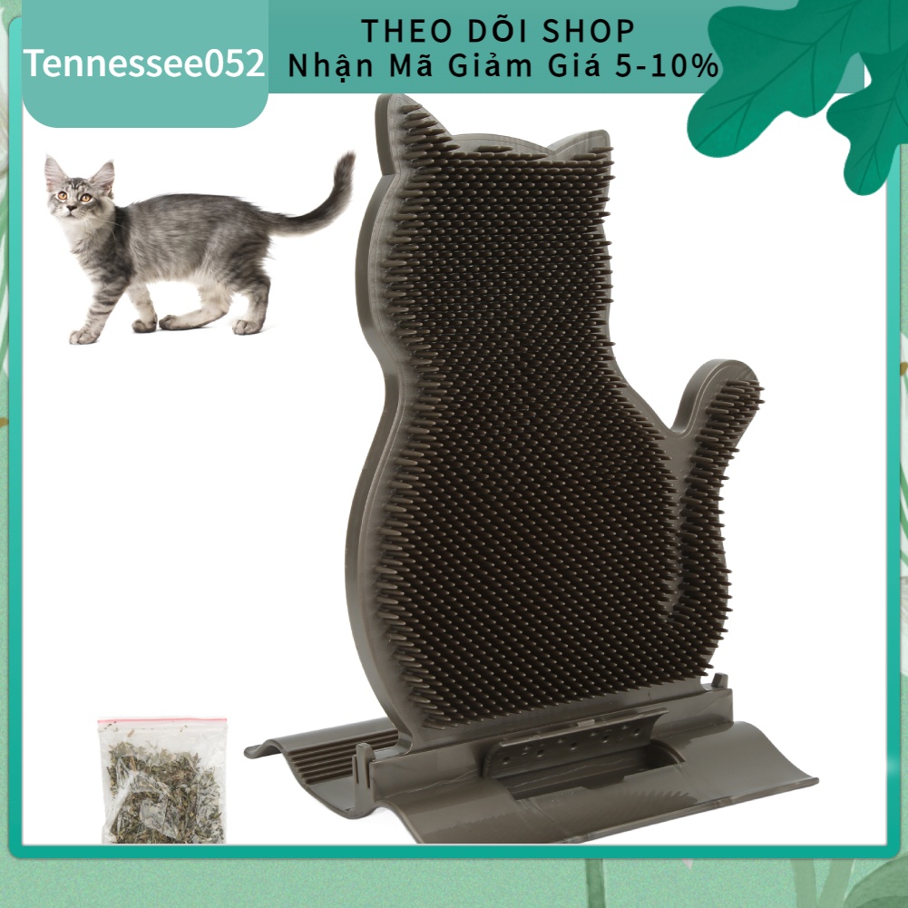 Hàng HOT Đồ chơi gãi lông cho mèo Lược chải lông gãi ngứa cố định khe cửa tự massage rụng cọ má cho mèo tặng gói catnip【Tennessee052】