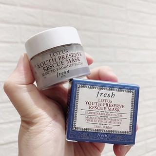 Mặt nạ hoa sen tái tạo da fresh lotus youth preserve rescue mask 15ml