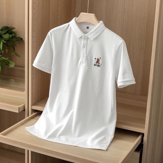 [ ẢNH THẬT] Áo polo thêu gấu nâu chất thun cá xấu mát mịn, Áo thun nam về đủ 2 màu