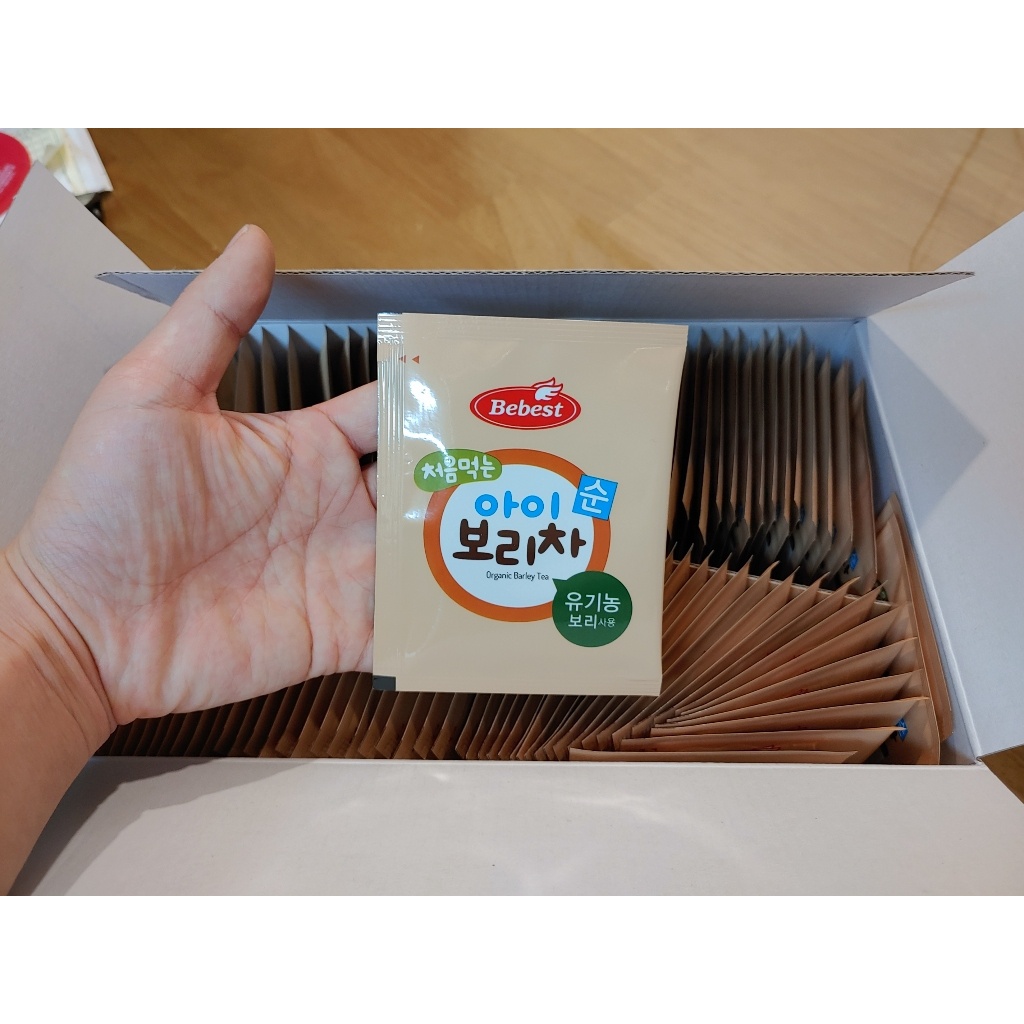 Trà lúa mạch hữu cơ Hàn Quốc thơm, mát, giải nhiệt cho bé BeBest hộp 300g