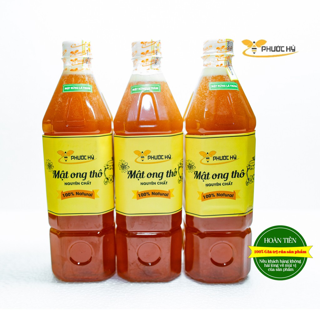 3 chai mật ong rừng tràm PHƯỚC HỶ chuẩn rừng ,bao test 1 chai~1.2kg