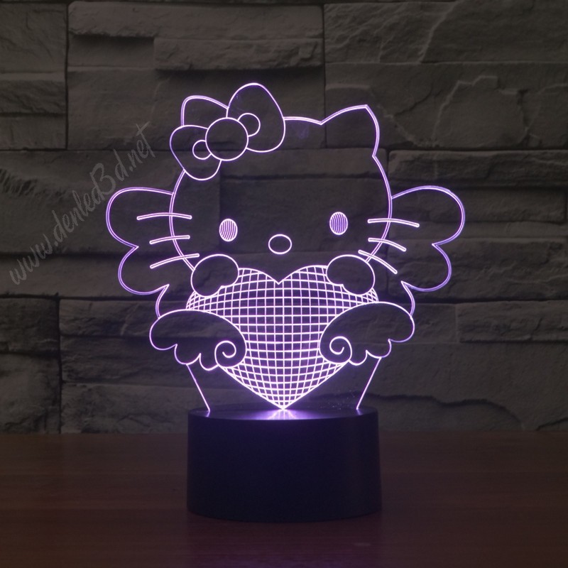 Đèn led 3D | Đèn ngủ 3D Hello kitty