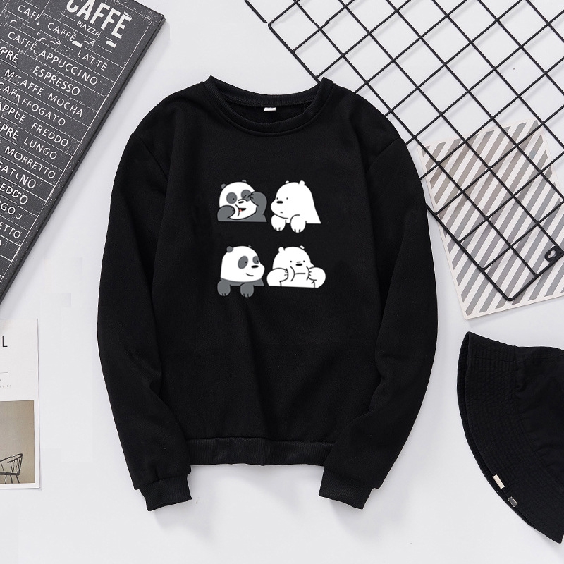 Áo Hoodie Tay Dài In Họa Tiết Gấu Trúc Thời Trang Đường Phố Cho Nam Và Nữ