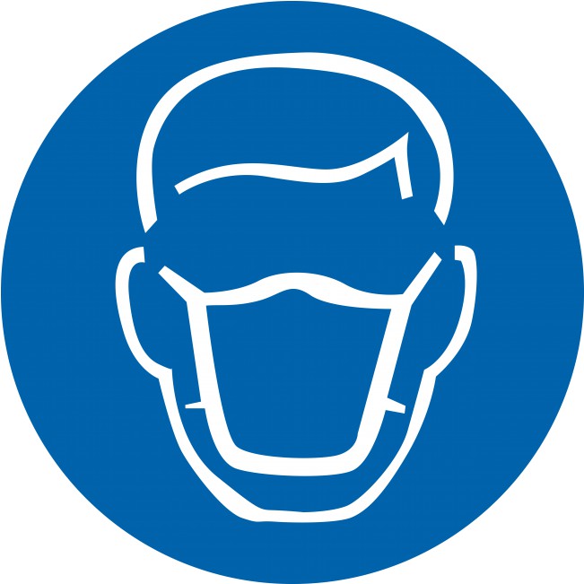 Hình dán decal cảnh báo ĐEO KHẨU TRANG