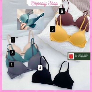 Áo ngực nữ không gọng chipnoiy shop áo lót su trơn mềm mịn thấm hút mồ hôi aln002