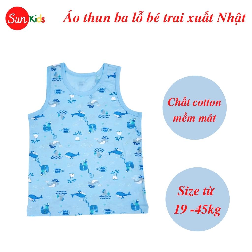 Áo thun bé trai, áo phông cho bé trai chất cotton nhiều màu, size 65-85 - SUNKIDS