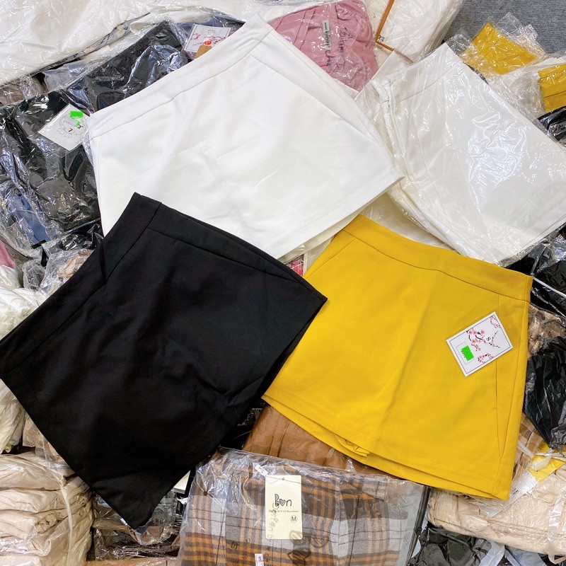 Chân váy chữ a công sở lưng cao, Chân váy ngắn chữ a cạp cao SUNA FASHION