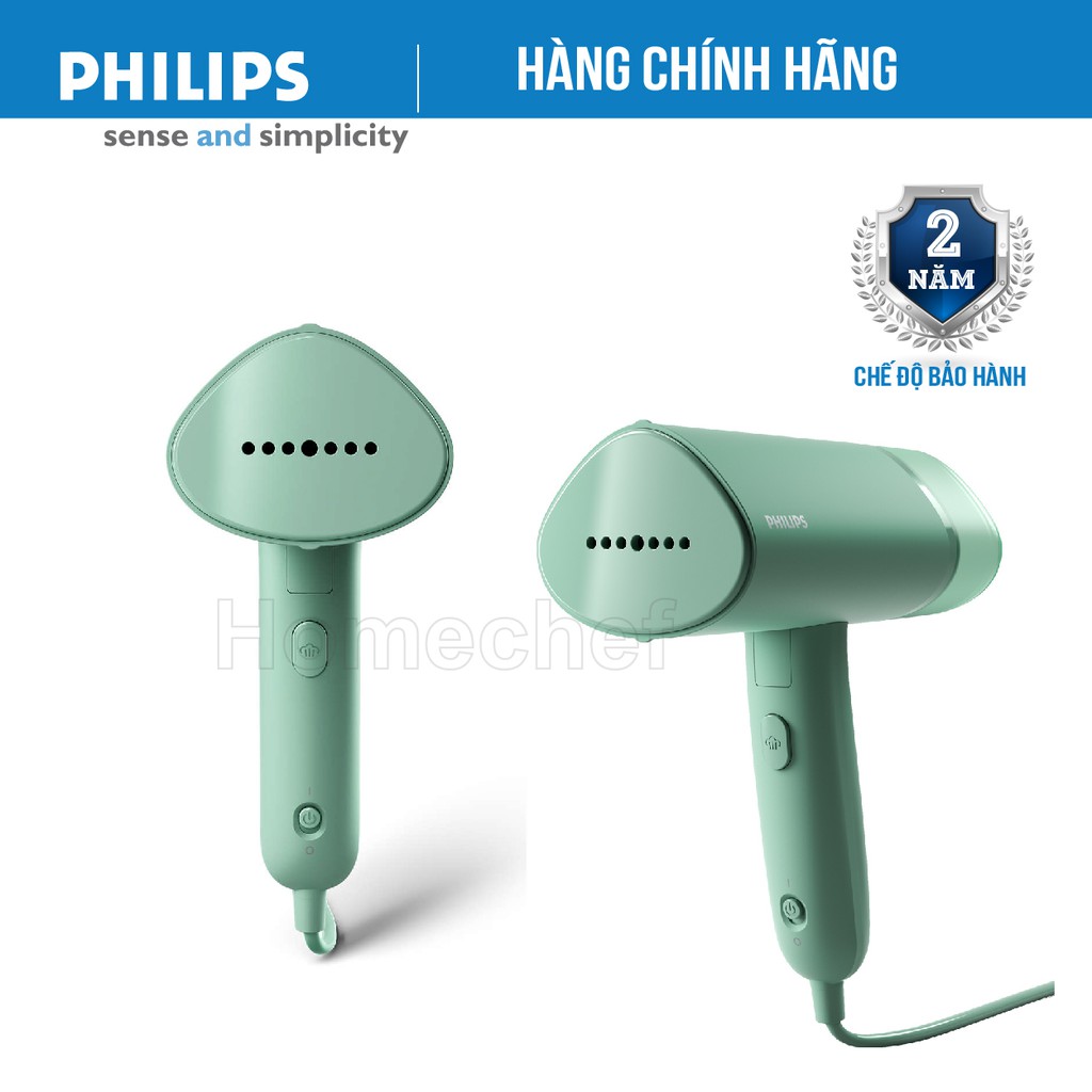 (Ảnh thật - Chính hãng) Bàn là hơi nước cầm tay du lịch Philips STH3010/70 công suất 1000W ủi nhanh, bảo hành chính hãng