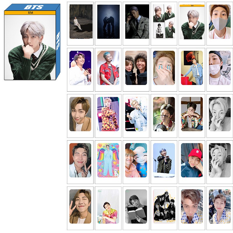 BTS Set 30pcs Lomo Card Tấm Ảnh In Hình Nhóm Nhạc Kpop The Soul:7 Jimin Jungkook