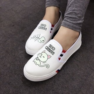 Giày lười slip on mèo cá thời trang