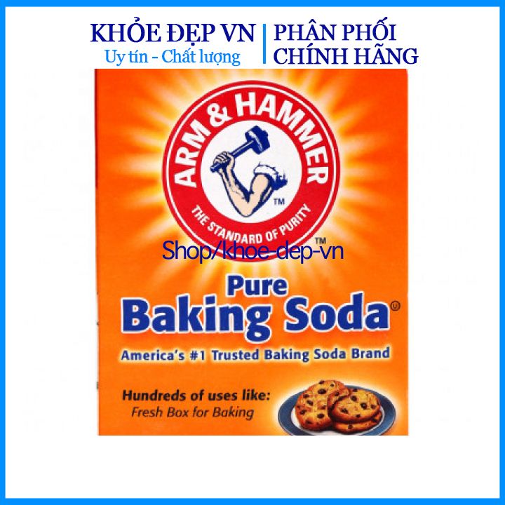 Bột Baking Soda làm bánh tảy trắng , làm sạch răng miệng , khử mùi hôi , tẩy sửa siêu sạch hộp 450gam