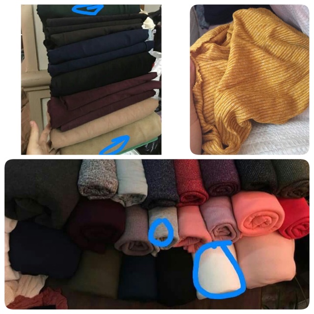 Combo nhung tăm rêu và vàng bò+ bo len: trắng, ghi, vàng