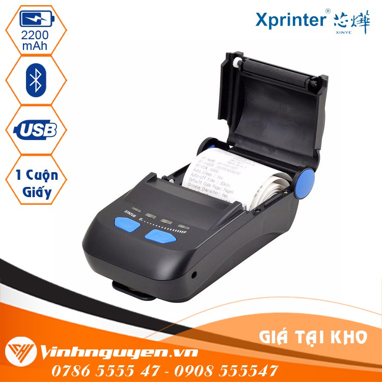 Máy in bill Viettel Pay Pro - Xprinter P300 - Kết nối Bluetooth dùng cho Goviet, Grap, Now