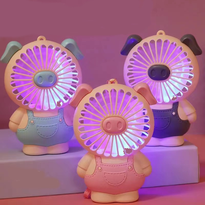 Quạt Cầm Tay Mini Sạc USB Dễ Thương Kitty Gấu Cún Thỏ Nhiều Hình Dễ thương cho người lớn và trẻ em