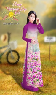 Vải Áo Dài Tằm Ý/ Lụa Nhật Rừng Hoa