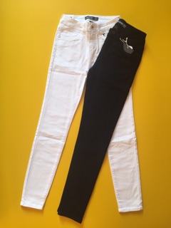 quẩn jeans trắng đen from skinny