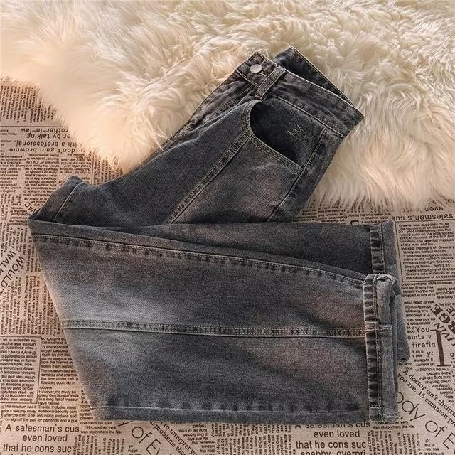 【S-3XL】Street Hip Hop Trend Japanese-style Men's Wear-resistant jeans unisex Oversized denim trousers