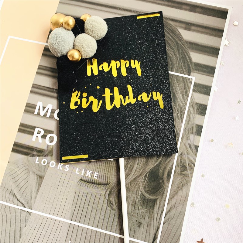 Phụ Kiện Trang Trí Bánh Kem Chữ happy birthday Dễ Thương