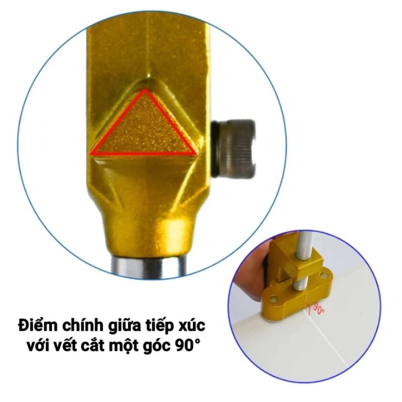 Dao Cắt Gạch Men Dao Cắt Kính 2 trong 1, kèm theo kẹp bẻ tách gạch kính cao cấp