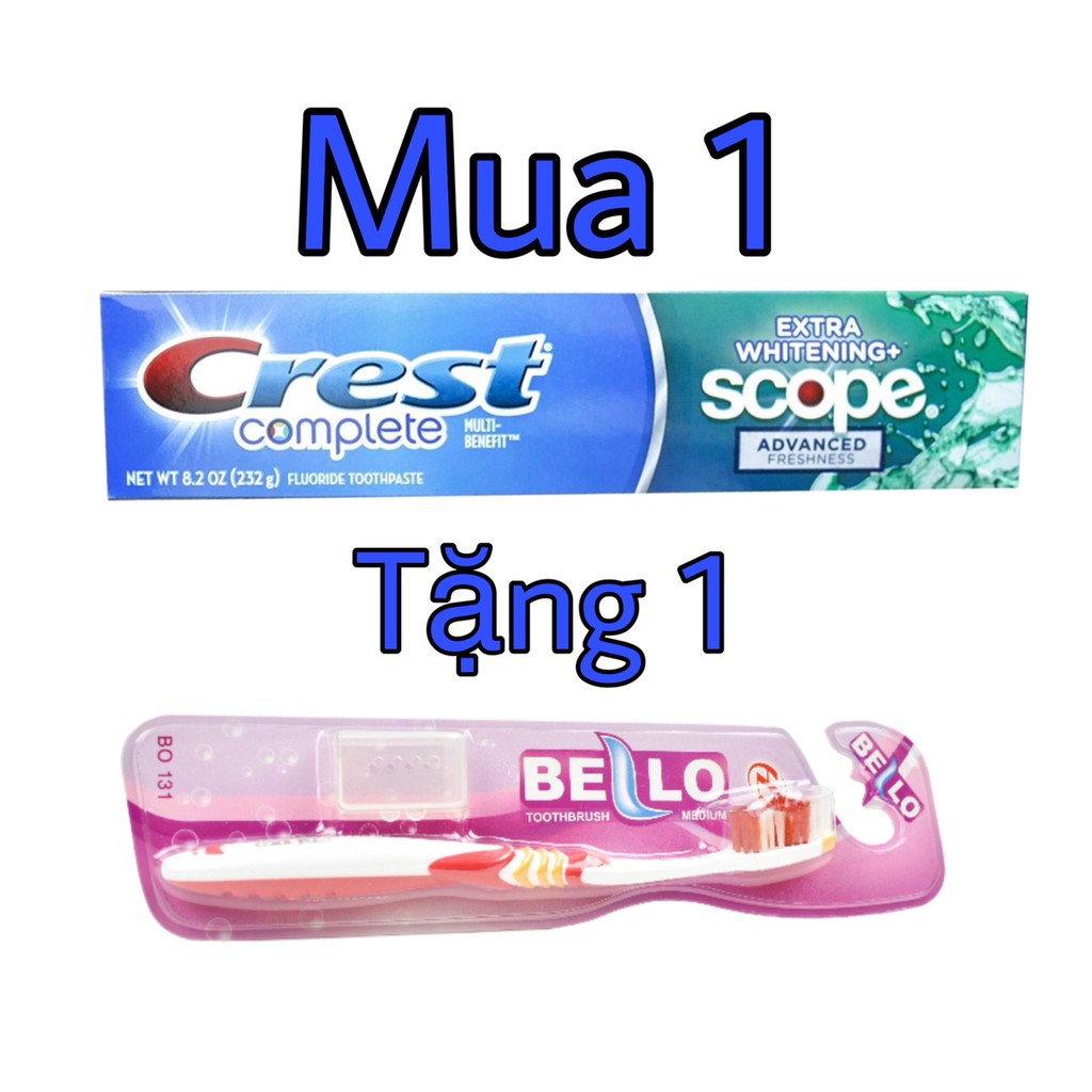 Kem Đánh Răng Crest Complete Extra Scope Whitening Plus Scope 232g