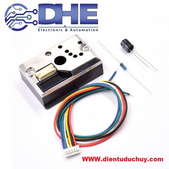 CẢM BIẾN NỒNG ĐỘ BỤI TRONG MÔI TRƯỜNG KHÔNG KHÍ PM2.5 GP2Y1014AU