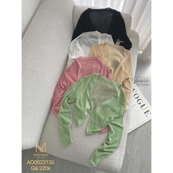 Áo khoác len mỏng croptop