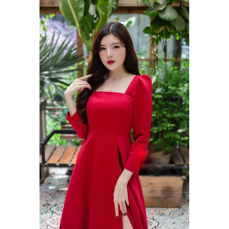 [Mã FATHANG5 giảm 10K đơn 50K] ĐẦM MAXI XẺ ĐÙI TAY DÀI CỔ VUÔNG -Size S/M/L - MS284V | BigBuy360 - bigbuy360.vn