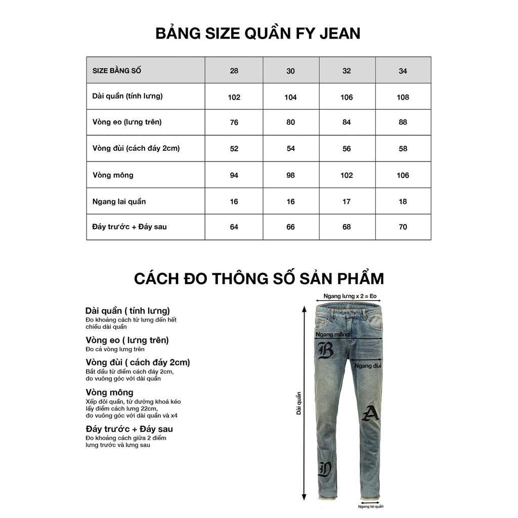 Bad NAM BAD HABITS Quần Jeans Slim Fit FY JEANS Local Brand Chính Hãng