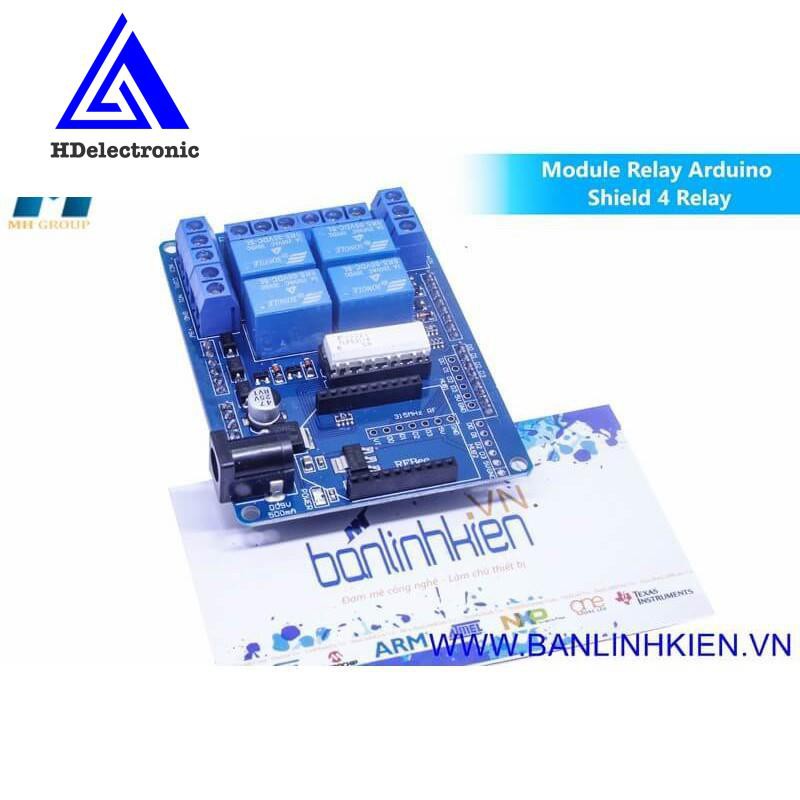 [Mô đun] Module Relay Arduino Shield 4 Relay zin