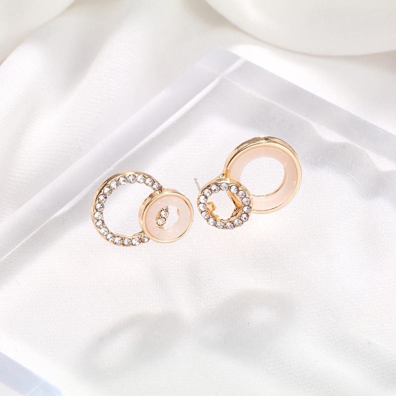 Bông Tai Mạ Bạc 925 Kiểu Hình Học Xinh Xắn Thời Trang