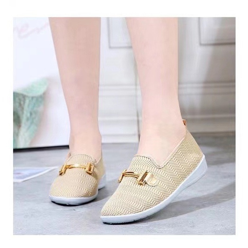 IELGY Giày lười chất liệu vải đế bằng thoáng khí dành cho nữ