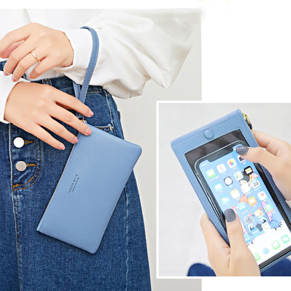 Túi Da PU Sức Chứa Lớn Đa Năng Có Nhiều Màu Sắc Đựng Điện Thoại Thông Minh Cho Nữ