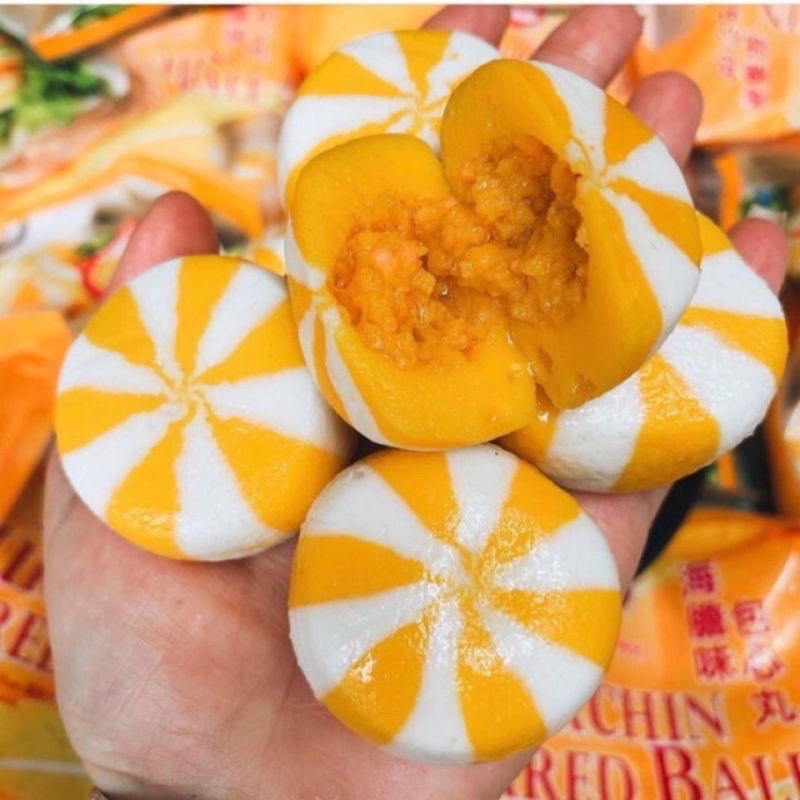 bánh bao nhân trứng cá nhím thả lẩu 500g (giao tphcm)