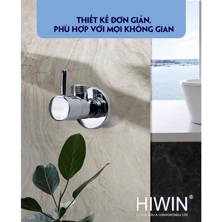 Van T chia nước vòi sen vòi xịt, van giảm áp lực nước chất liệu đồng mặt gương HIWIN JF-210