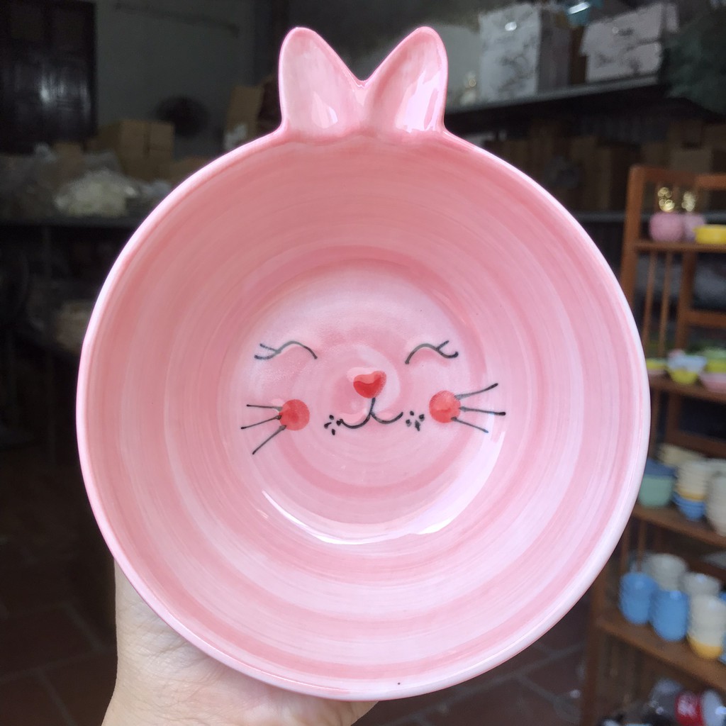 Bát Ăn Cơm Hoạt Hình Chén ăn cơm Decor Dễ Thương Bát Ăn Dặm Cho Bé Gốm Sứ