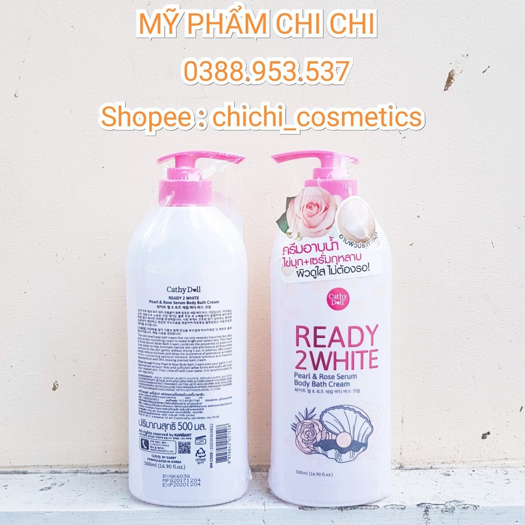 (051528 - CHÍNH HÃNG) Sữa tắm Ready 2 White Pearl & Rose 500ML