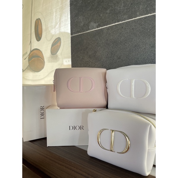 Túi đựng mỹ phẩm Dior Gift màu hồng ,trắng fullbox