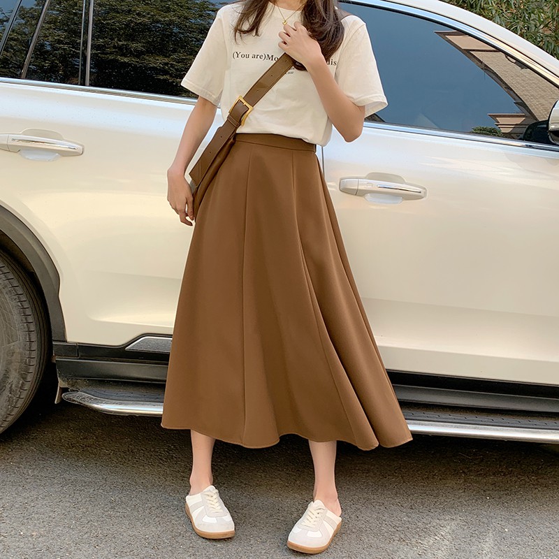 Chân Váy Midi Chữ A Lưng Cao Phong Cách Hàn Quốc 40840 | BigBuy360 - bigbuy360.vn