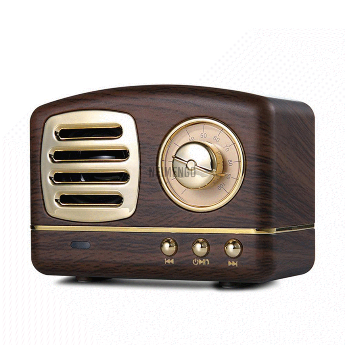 Loa Bluetooth Không Dây Tích Hợp Fm / Đọc Thẻ Nhớ Tf Phong Cách Vintage