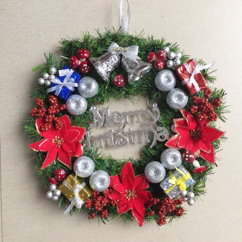 [GIÁ XƯỞNG] Vòng nguyệt quế cao cấp trang trí Noel phi 50 - HN3