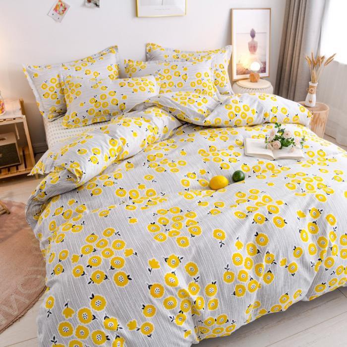 [MẪU HOA LÁ] Cotton Poly Nhập Mẫu HOA CT VÀNG (đủ kích thước)