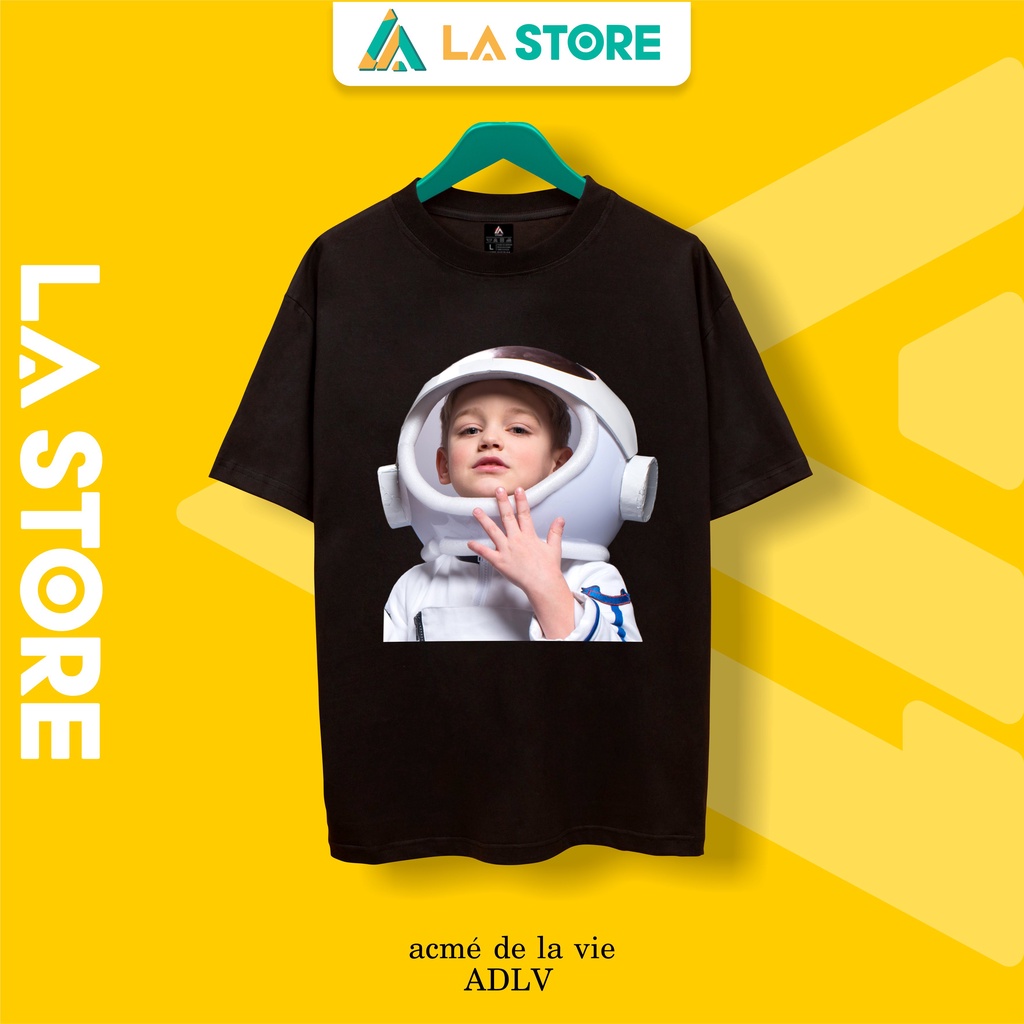Áo Thun Unisex Cotton Bé Trai Phi Hành Gia Form Rộng Tay Lỡ Nam Nữ Có Big Size | LẠ STORE
